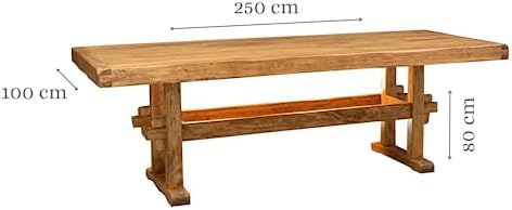 Ogromny stół z surowego drewna z odzysku 250×100 cm