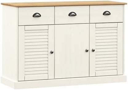 Biały kredens Vigo 113 cm z litej sosny