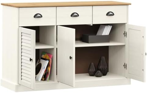 Biały kredens Vigo 113 cm z litej sosny