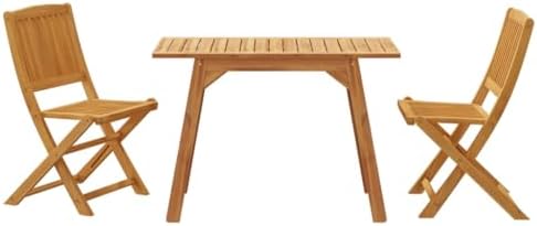 Trzyczęściowy zestaw jadalniany z akacji