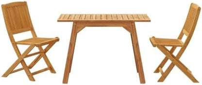 Trzyczęściowy zestaw jadalniany z akacji