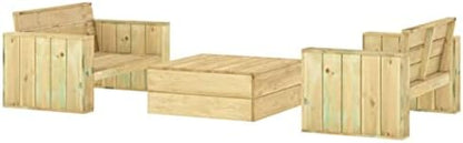 Trzyelementowy zestaw ogrodowy z impregnowanej sosny