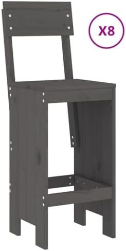 Dziewięcioczęściowy zestaw barowy szara sosna